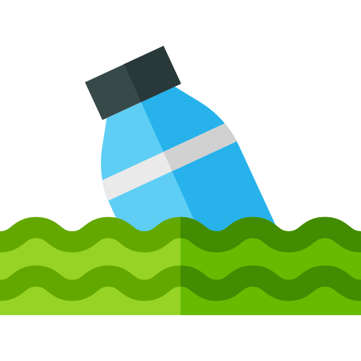 Botella de plástico Basic Straight Flat icono