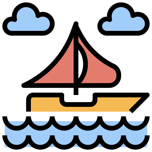 segelboot Surang Lineal Color icon