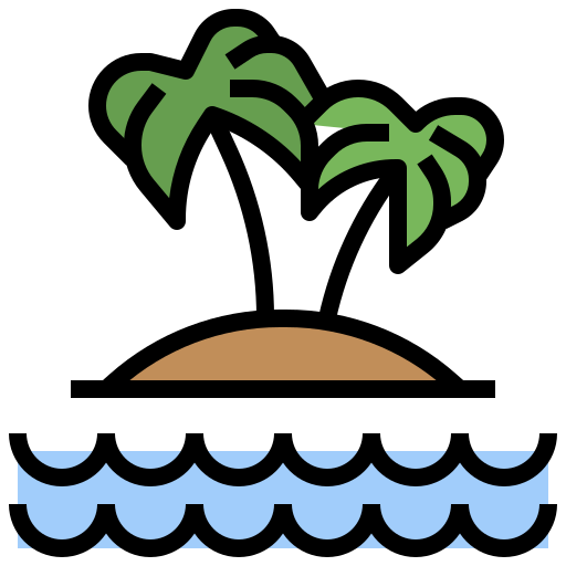 Isla Surang Lineal Color icono