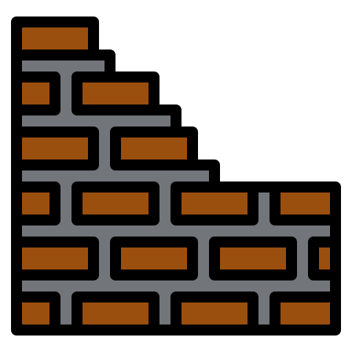 Brickwall luketaibai Lineal color icon