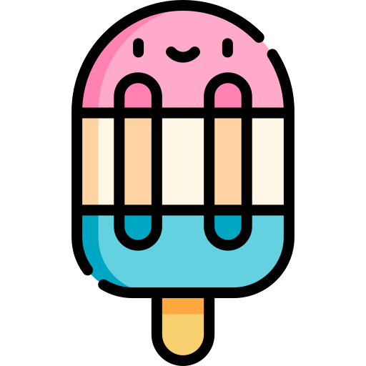 Popsicle stick Kawaii Lineal color icon