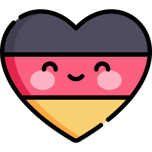 niemcy Kawaii Lineal color ikona
