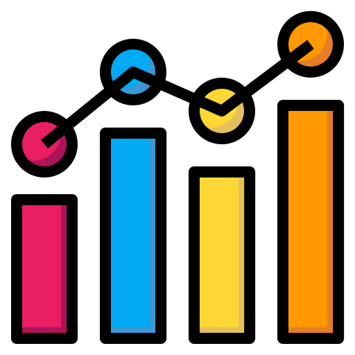statystyka luketaibai Lineal color ikona