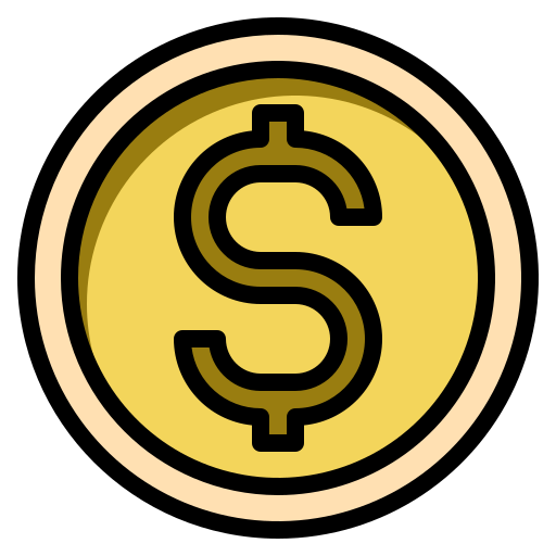 Moneda luketaibai Lineal color icono