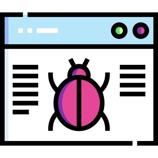 Bug Detailed Straight Lineal color icon