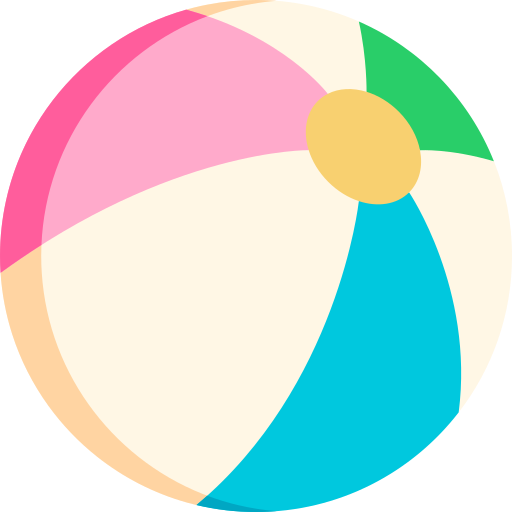 Beach ball Kawaii Flat icon