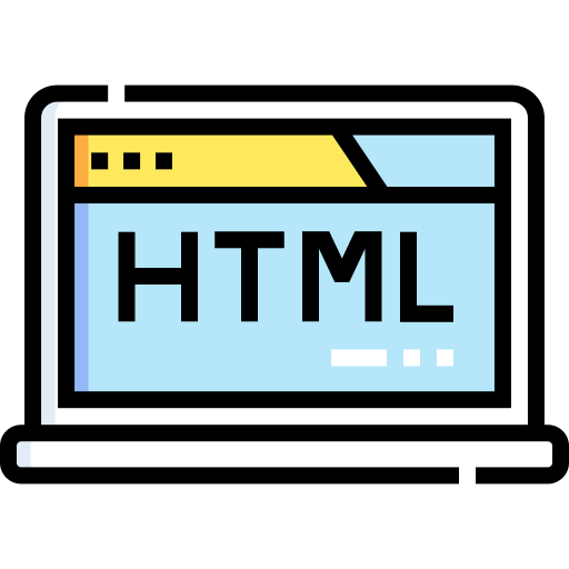 html 코드 Detailed Straight Lineal color icon