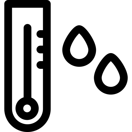 thermomètre Basic Rounded Lineal Icône