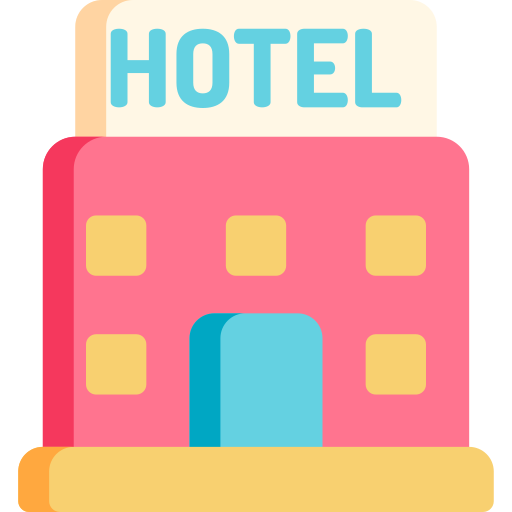 hotel Kawaii Flat icoon