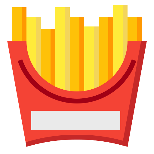 French fries luketaibai Flat icon