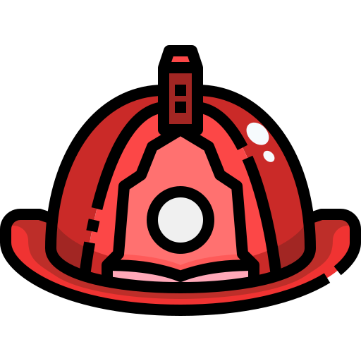 Fireman helmet Justicon Lineal Color icon