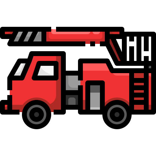 Fire truck Justicon Lineal Color icon