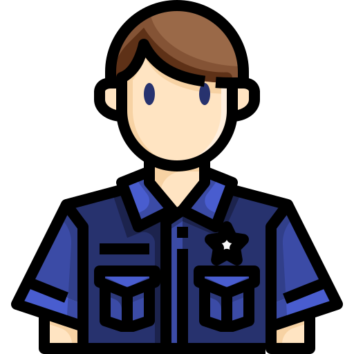 Officer Justicon Lineal Color icon