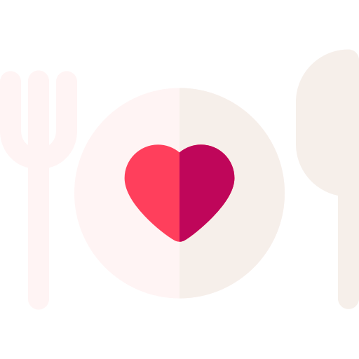 romantyczna kolacja Basic Rounded Flat ikona