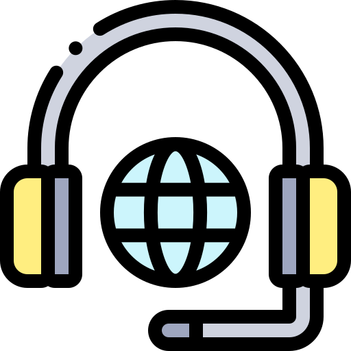 zestaw słuchawkowy Detailed Rounded Lineal color ikona