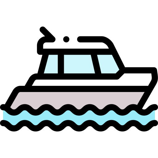 yatch Detailed Rounded Lineal color icon