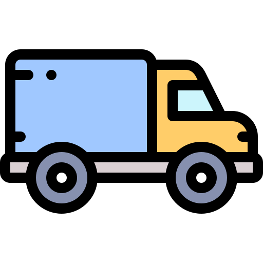 Truck Detailed Rounded Lineal color icon