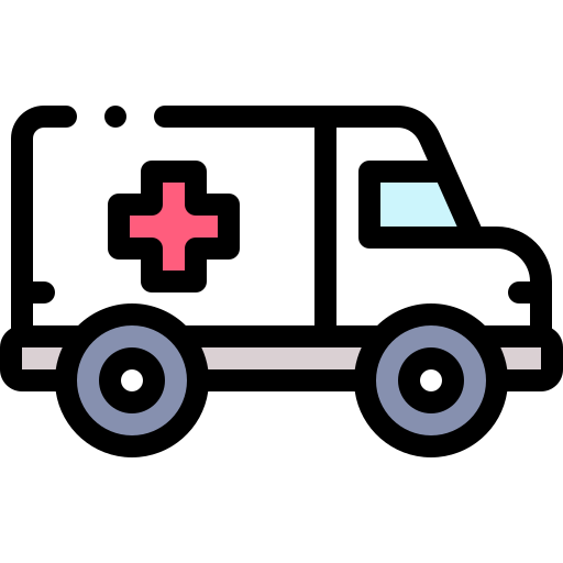 Ambulance Detailed Rounded Lineal color icon