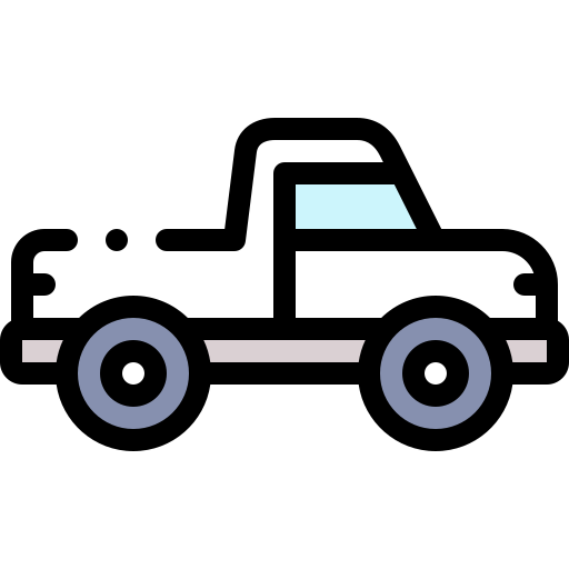 Pick up truck Detailed Rounded Lineal color icon