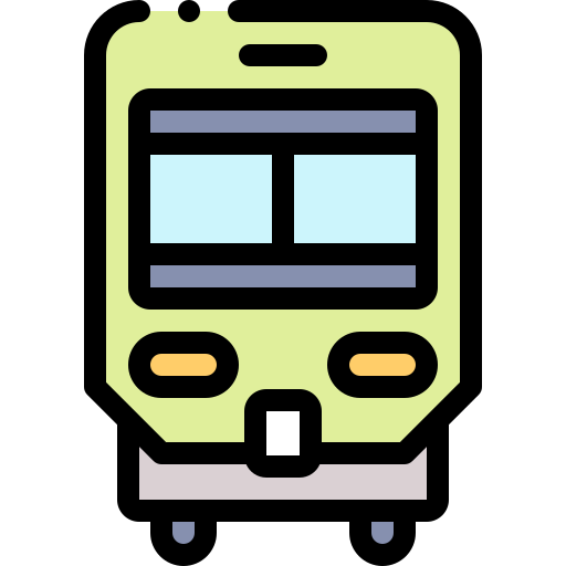 기차 Detailed Rounded Lineal color icon
