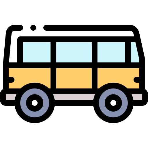 Camper van Detailed Rounded Lineal color icon