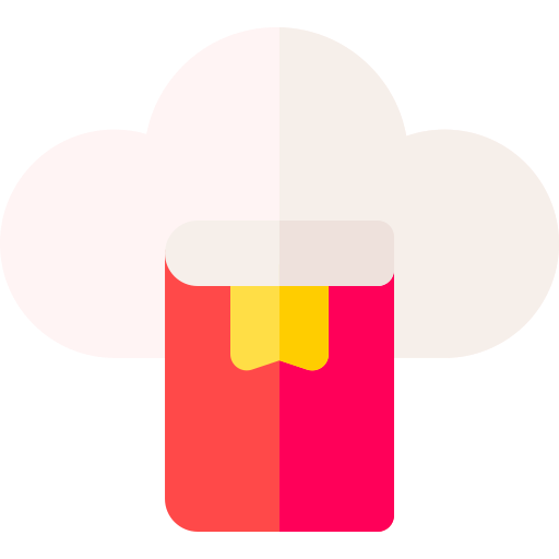 archiviazione cloud Basic Rounded Flat icona
