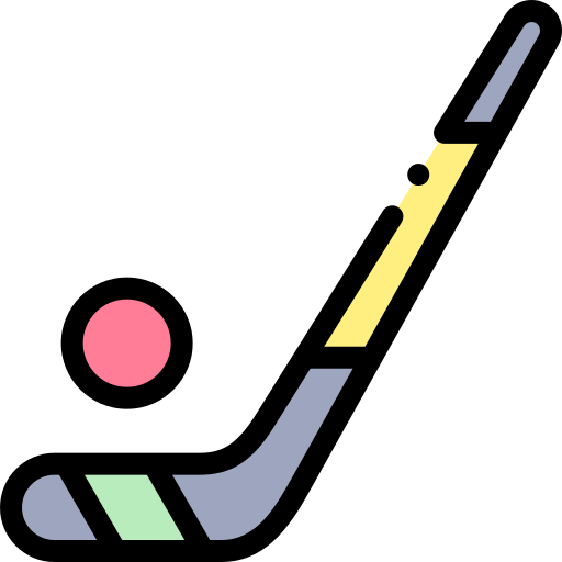 palo de hockey Detailed Rounded Lineal color icono