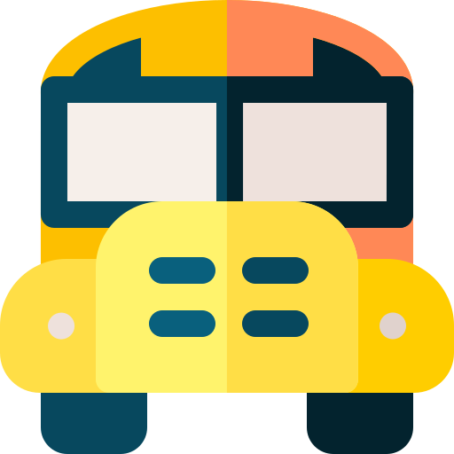 schoolbus Basic Rounded Flat icoon