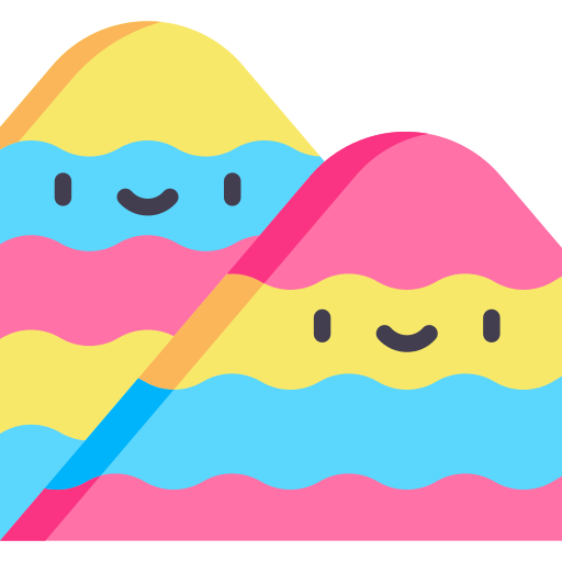 Rainbow Kawaii Flat icon