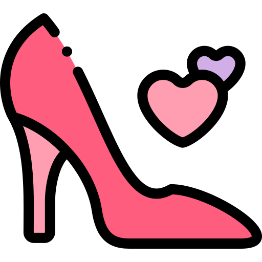 Высокие каблуки Detailed Rounded Lineal color иконка