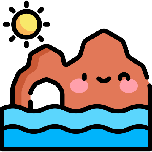 Łuk morski Kawaii Lineal color ikona