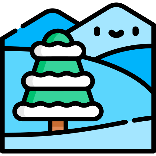 Snowy Kawaii Lineal color icon