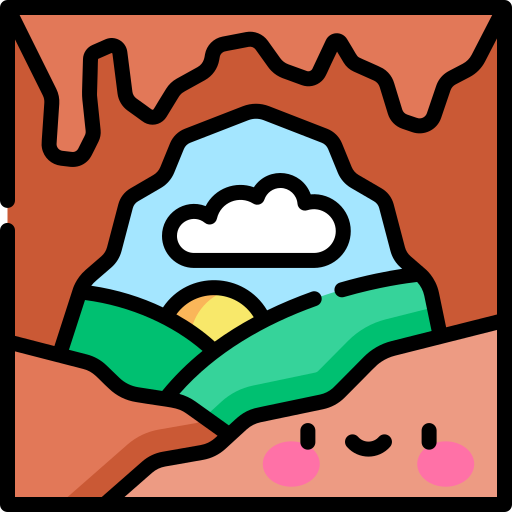 Cave Kawaii Lineal color icon