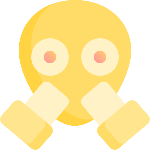 Gas mask Fatima Yellow icon