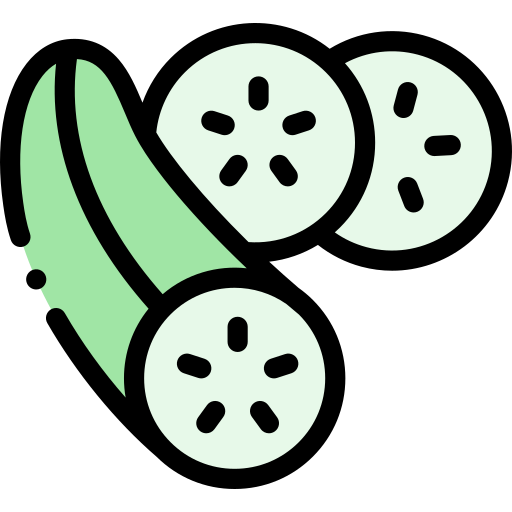 Cucumber Detailed Rounded Lineal color icon