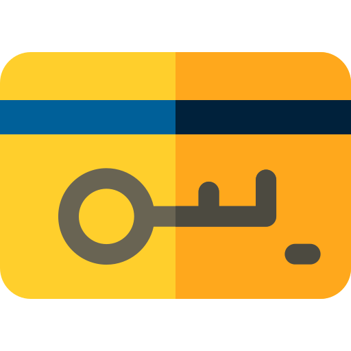 Tarjeta de acceso Basic Rounded Flat icono