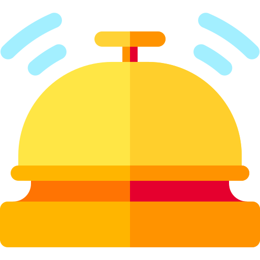 Hotel bell Basic Rounded Flat icono