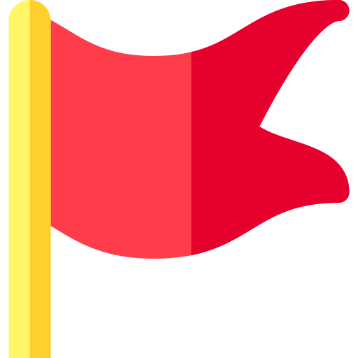 Red flag Basic Rounded Flat icon