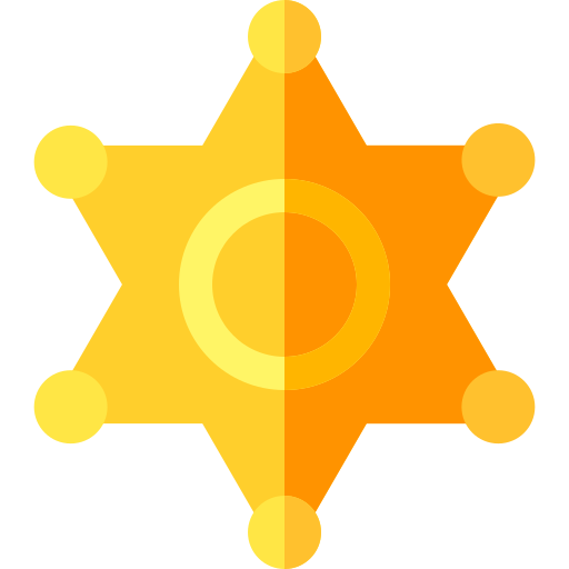 значок шерифа Basic Rounded Flat иконка