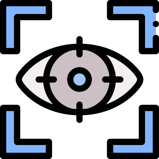 Сканирование глаз Detailed Rounded Lineal color иконка