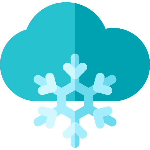 sneeuwvlok Basic Rounded Flat icoon