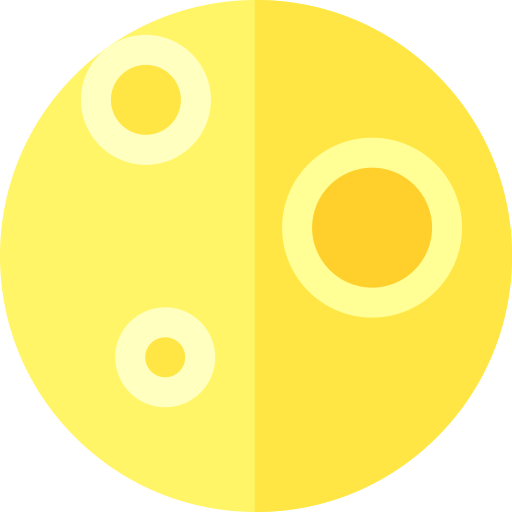 Luna llena Basic Rounded Flat icono