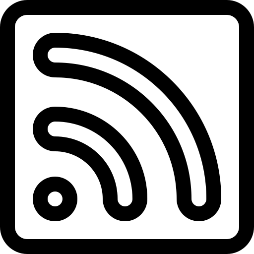 Rss Basic Rounded Lineal Ícone