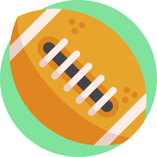 rugby ball Detailed Flat Circular Flat icon