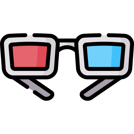 3d glasses Special Lineal color icon