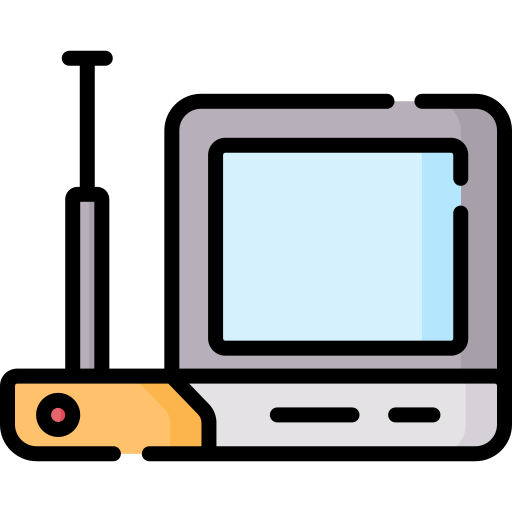 televisione portatile Special Lineal color icona