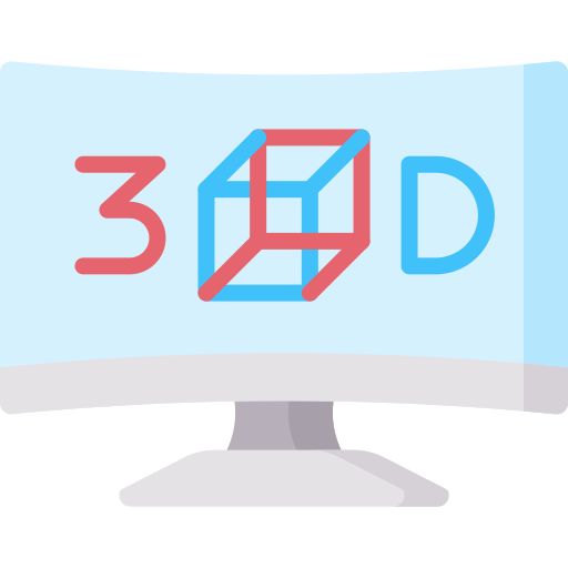 3dテレビ Special Flat icon