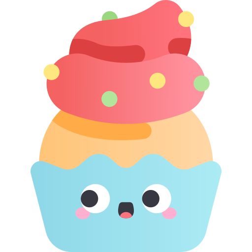 Cupcake Kawaii Star Gradient icon