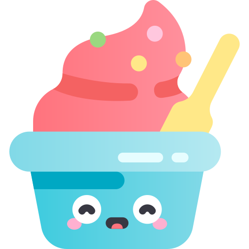 Ice cream cup Kawaii Star Gradient icon