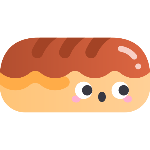 Bread roll Kawaii Star Gradient icon
